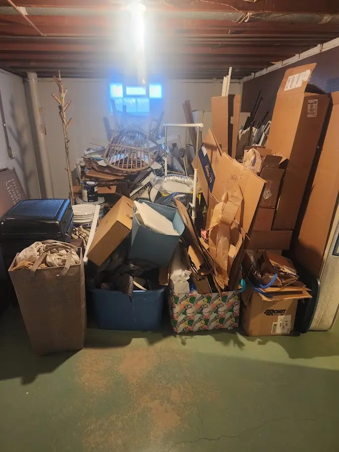 Roll-off dumpster container at job site for 2 Yard Dumpster Rental in Dallastown